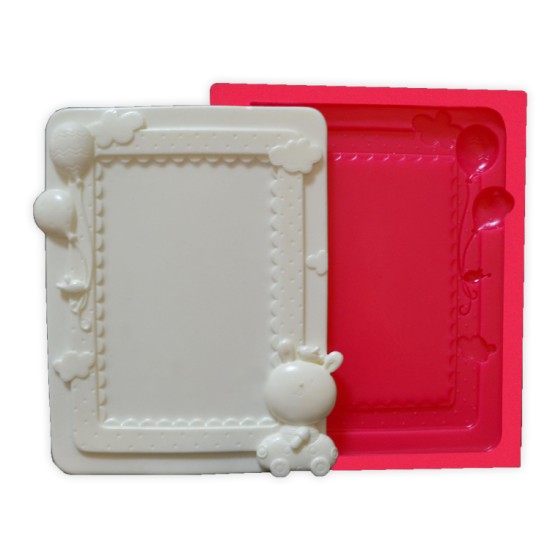 Sevimli Bebek Çerçeve Silikon Kalıp - 32822 - Cesil